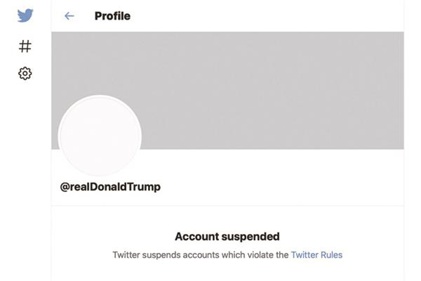  صفحة الحساب الشخصى للرئيس الأمريكى على تويتر بعد اغلاقها            