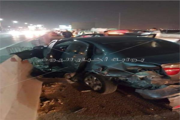 حادث تصادم سيارة الكابتن علاء نبيل 