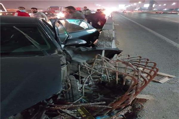 حادث تصادم سيارة الكابتن علاء نبيل 