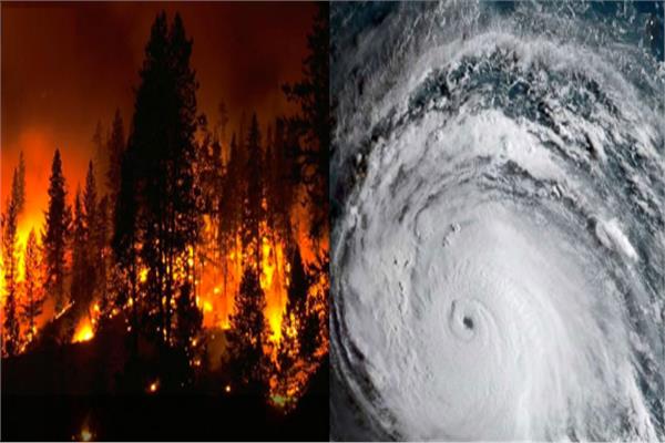الأعاصير وحرائق الغابات