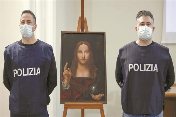 اللوحة المسروقة فى أيدى الشرطة الإيطالية
