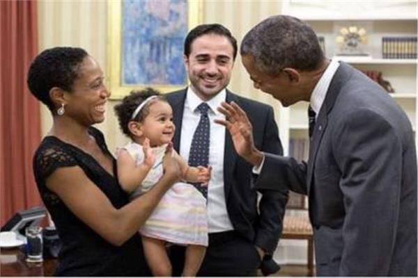 صورة سابقة لماهر البيطار مع باراك أوباما