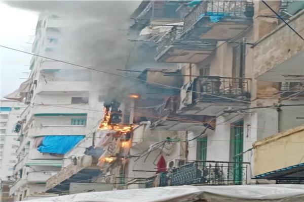 السيطرة على حريق في شقة بسوق زنانيري بالإسكندرية