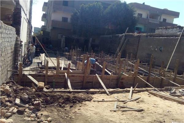 إيقاف 5 حالات بناء مخالفة بمركز سمالوط  