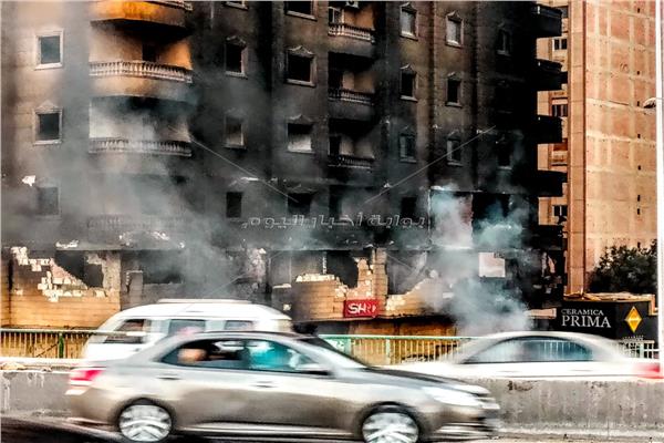 حريق عقار الهرم   تصوير محمد وحيد