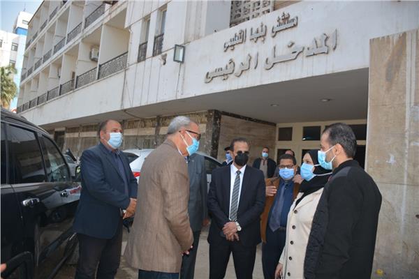 محافظ القليوبية في جولة ميدانية بمستشفى حميات بنها