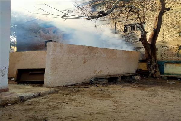  حريق داخل مدرسة ببني سويف