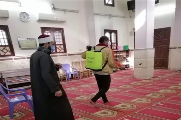 حملة نظافة وتعقيم المساجد بالمنيا 
