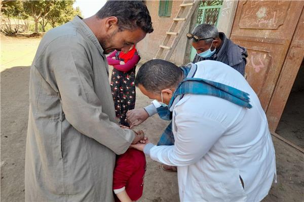  الحملة القومية ضد شلل الأطفال بمراكز المنيا