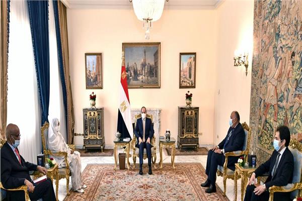 لقاء الرئيس السيسي بوزيرة الخارجية السودانية - أرشيفية