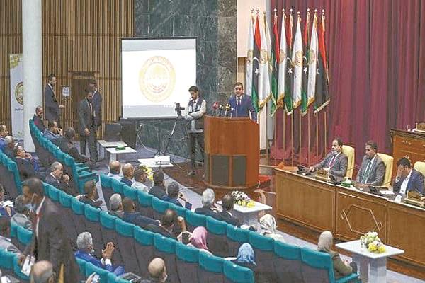 مجلس النواب الليبي خلال منح الحكومة الجديدة الثقة    