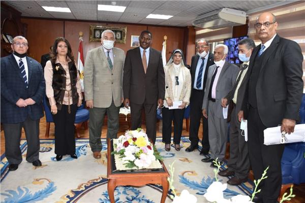 سفير اثيوبيا يزور جامعة مدينة السادات 