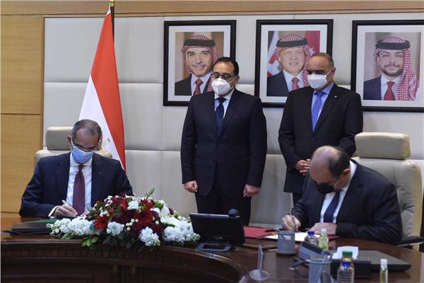 خلال توقيع مذكرة التفاهم بين مصر والأردن