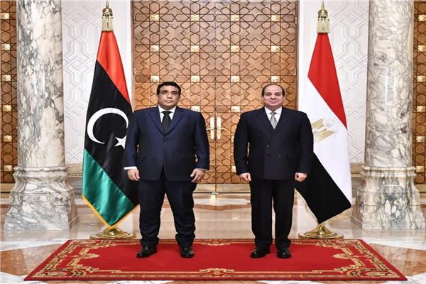 الرئيس السيسي ورئيس المجلس الرئاسي الليبي