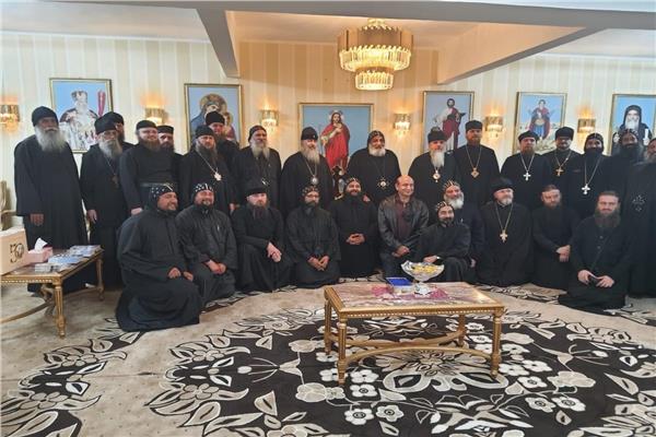 الوفد الرهباني الأوكراني خلال الزيارة