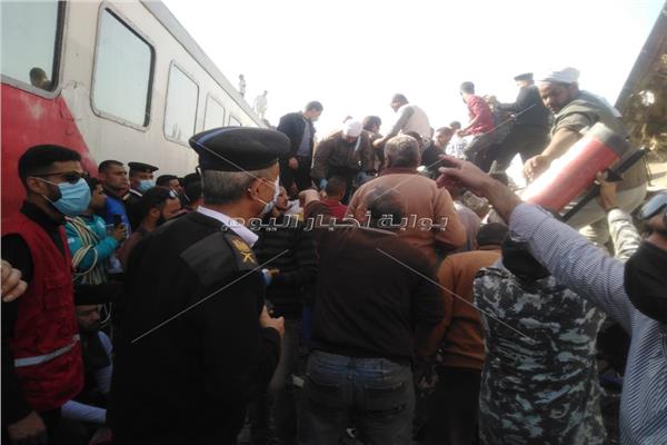 صورة من حادث قطار سوهاج