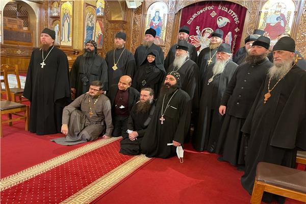 زيارة الوفد الرهباني الأوكراني لدير الأمير تادرس بحارة الروم