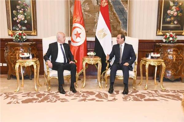 الرئيس السيسي ونظيره التونسي قيس سعيد