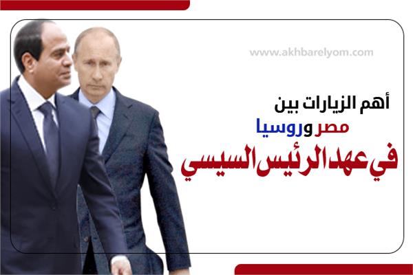 إنفوجراف | أهم الزيارات بين مصر وروسيا في عهد الرئيس السيسي
