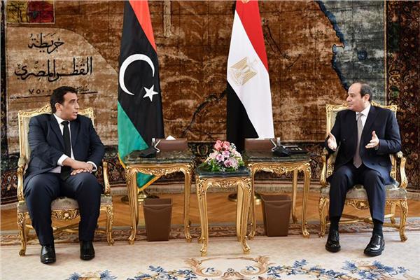 الرئيس السيسي ورئيس المجلس الرئاسي الليبي - أرشيفية
