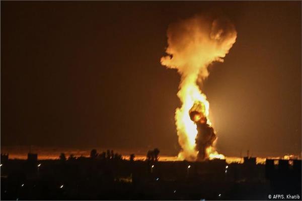 صورة لقصف  الاحتلال الاسرائيلي على غزة