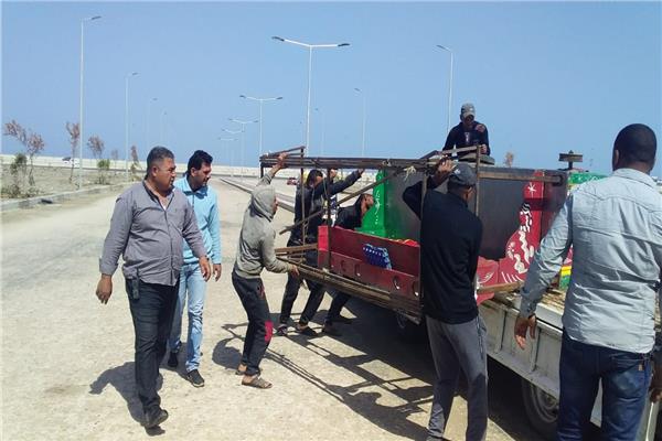  محافظ بورسعيد : إزالة  الاشغالات المتواجدة بمحيط محطة صرف السلام 