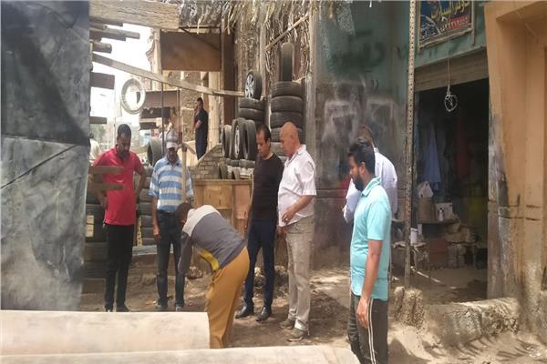 حملة اشغالات ورصف في حي الوراق بالجيزة