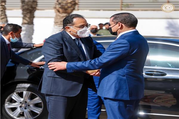 رئيس الوزراء مصطفى مدبولي ونظيره الليبي عبد الحميد دبيبة