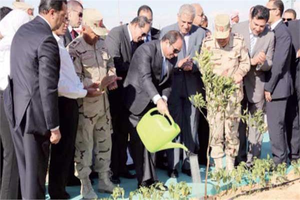 الرئيس عبدالفتاح السيسى فى افتتاح مشروع الـ١٫٥ مليون فدان