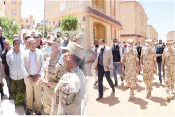 الفريق محمد فريد يتفقد الحالة الأمنية ويلتقى رجال القوات المسلحة بشمال سيناء