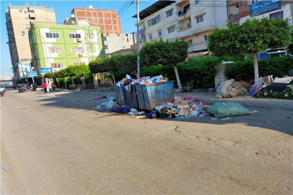 انتشار القمامة فى شوارع كفر الدوار