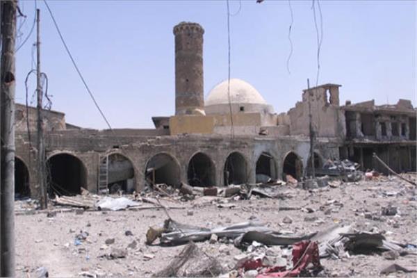 المسجد بعد التدمير 