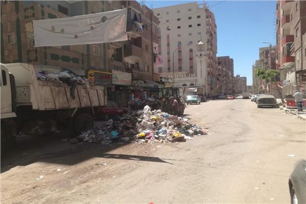 رفع تجمعات القمامة وإزالة الإشغالات بحي ثان الإسماعيلية 