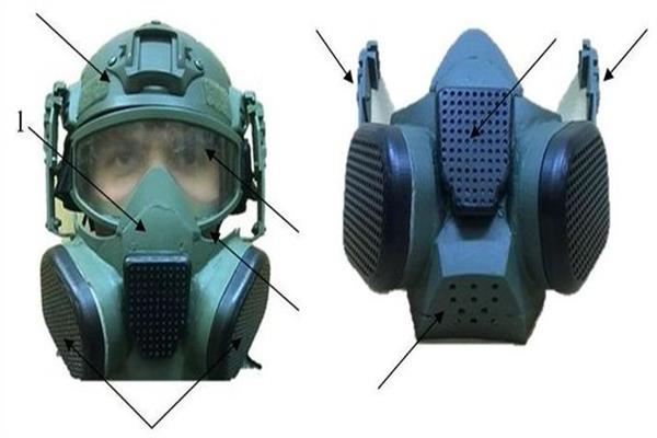 قناعا خاصا لحماية جهاز تنفس الجنود