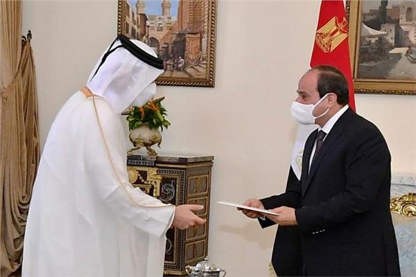 الرئيس السيسي يتسلم رسالة أمير قطر من وزير الخارجية