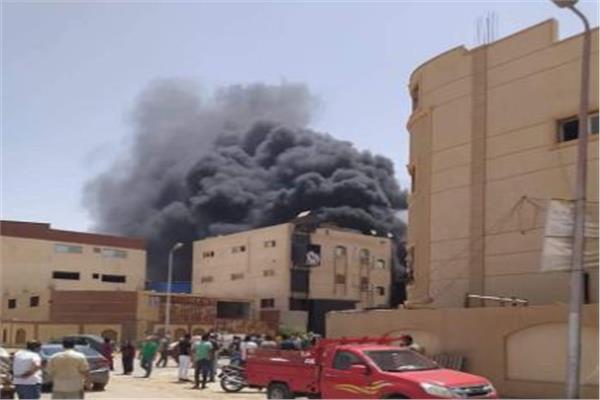 حريق مصنع فوم بالعاشر من رمضان  