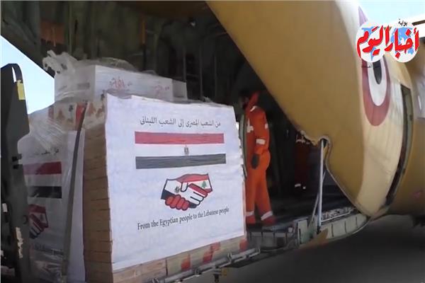 جانب من المساعدات المصرية
