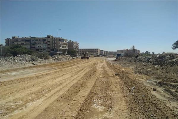  قرب الانتهاء من أعمال  التطوير شارع بحي الزهور ببورسعيد