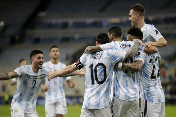 فرحة لاعبي الأرجنتين