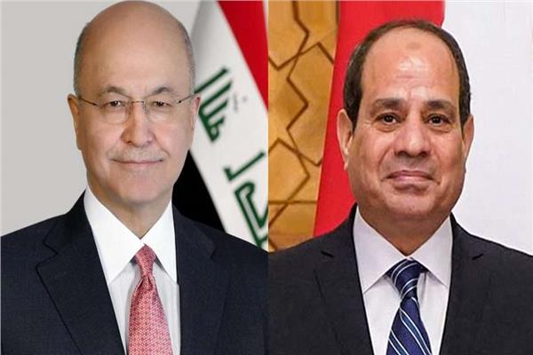 الرئيس السيسي ونظيره العراقي برهم صالح