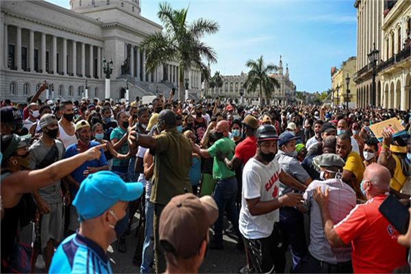 الأحتجاجات فى كوبا