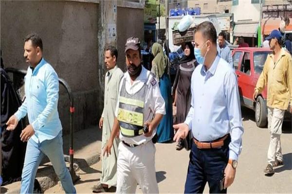 رفع 36 حالة إشغال ومتابعة الإجراءات الاحترازية بشوارع المنيا 