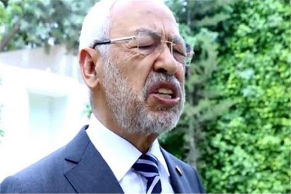 القيادي الإخواني التونسي راشد الغنوشي رئيس حركة النهضة ورئيس مجلس النواب المجمد 