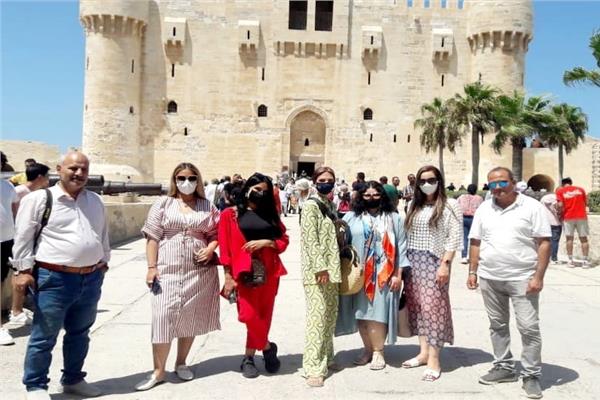 زيارة المؤثرين العرب لقلعة قايتباي بالإسكندرية
