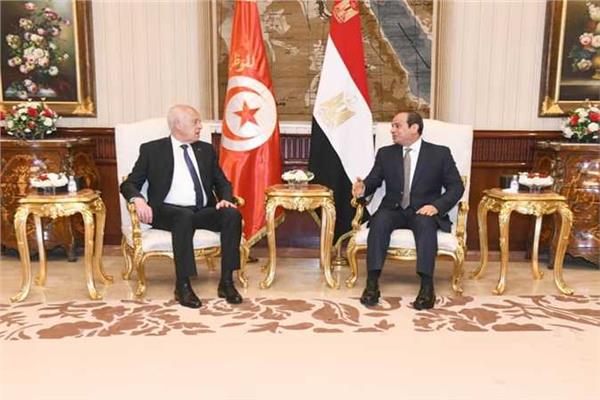 الرئيس عبدالفتاح السيسى ونظيره التونسى قيس سعيد