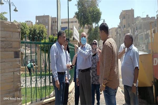إبراهيم صابر نائب محافظ القاهرة يتفقد اعمال تطوير شجرة مريم 