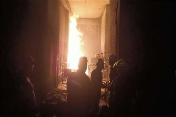 حادث  إشعال زوج النيران ببني سويف