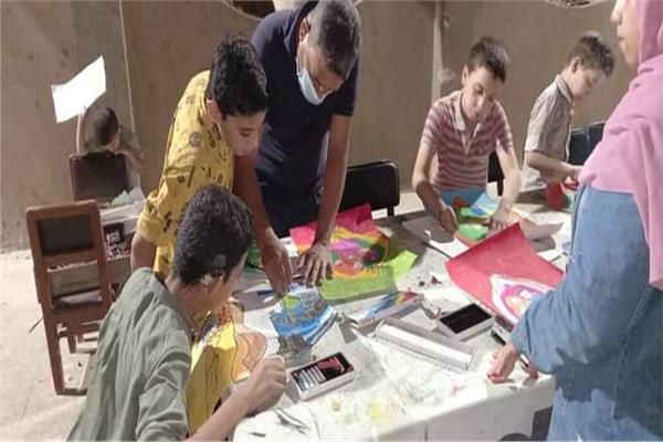 ورش فنية للأطفال بقصر ثقافة أحمد بهاء الدين للطفل المتخصص بأسيوط
