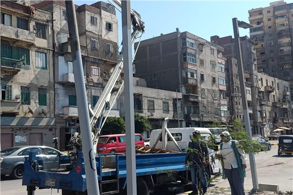 حي غرب الإسكندرية يطلق مبادرة ( رؤيه أجمل ) لتجميل الشوارع والميادين