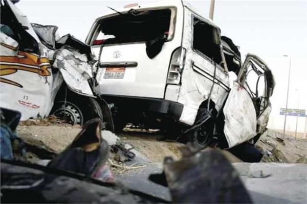 إصابة 5 أشخاص في حادث انقلاب سيارة ميكروباص في بني سويف